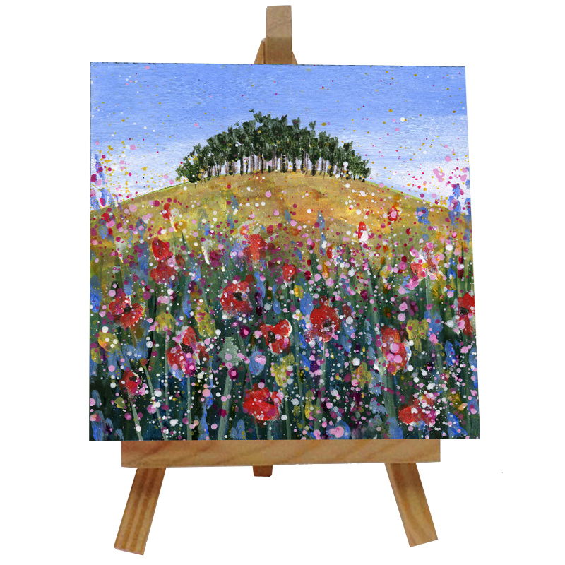 Over the Hill Tile with Easel